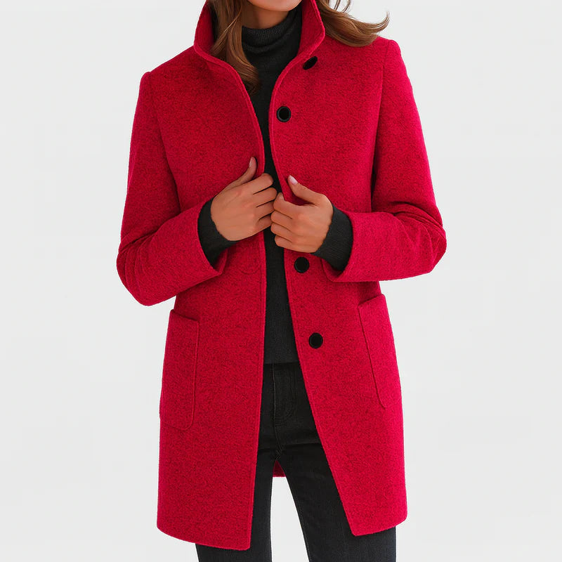 Mary - Women's coat with high collar