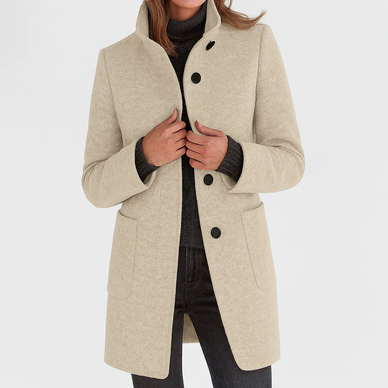 Mary - Women's coat with high collar