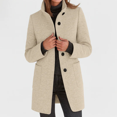 Mary - Women's coat with high collar