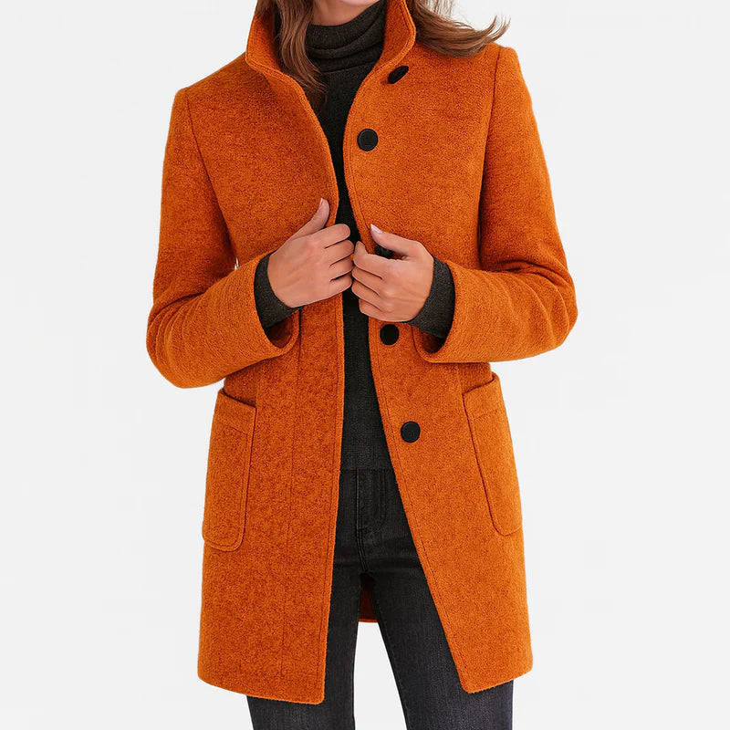 Mary - Women's coat with high collar