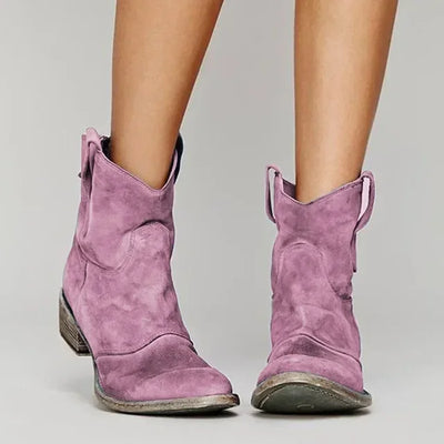 Zoe - Western Ankle Boots